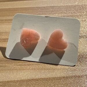 Pink Heart Earrings
